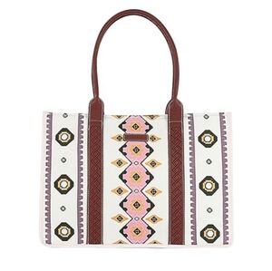 Western Tote Boho Shoulder Purse and Handbag with Wide Shoulder Strap